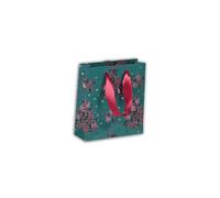 Clairefontaine 212888Cpack - Un lot de 5 Petits Sacs Cadeaux Premium - Format Pocket - 12x4,5x13,5cm - 170g - Motif : Sapins, Végétal Sur Fond Vert - Idéal Pour : Parfum, Livre Poche, Jeu Société