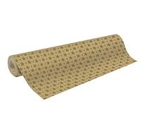 Clairefontaine 223905C - A Reel of Gift Paper - Raw Kraft Paper 70g - Dimensions: 50x0,70m - Pattern: Golden stars- wrapping, ideal for professional packaging