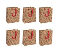 Clairefontaine 223929-3Cpack - Set 6 Christmas Gift Bags - Medium Size