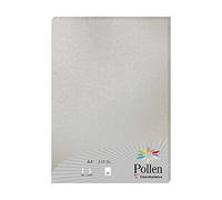 Clairefontaine - Ref 24389C - Pollen Coloured Paper (Pack of 25 Sheets) - A4 (210 x 297mm), 210gsm Paper, Inkjet & Laser Printer Compatible, Acid Free - Silver