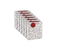 Clairefontaine 26988-3Cpack Excellia Gift Bags Medium Size 21.5 x 10.5 x 25.5 cm 210 g Multi-Coloured Polka Dots on Kraft- Gift Packaging Ideal for: Books, Games or Small Gifts