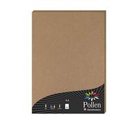 Clairefontaine 29135C Kraft Paper Wallet of 50 Sheets A4 (21x29,7cm) 120gsm Kraft Colour Invitation Events and Correspondence Pollen Range Premium Smooth