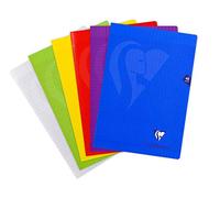 Clairefontaine 303101C Set of 10 Mimesys Stapled Notebooks - A4 21x29.7 cm - 48 Seyes Ruled Pages - White Paper 90 g - Transparent Polypro Cover - Random Colours