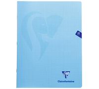 Clairefontaine 303312C Set of 10 Mimesys Stapled Notebooks - 24x32 cm - 48 Small Squares Pages - White Paper 90 g - Transparent Polypro Cover - Random Colours