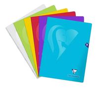 Clairefontaine 303365C A Mimesys Stapled Notebook - 24x32 cm - 96 Lined Pages with Margin - White Paper 90 g - Transparent Polypro Cover - Random Colour