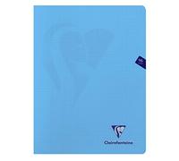 Clairefontaine 303368C Set of 10 Mimesys Stapled Notebooks - 24x32cm - 96 Pages Small Squares with Margin - White Paper 90g - Transparent Cover Random Colours