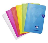 Clairefontaine 303592C A Mimesys Stapled Notebook - 9x14 cm - 96 Small Squared Pages - 90 g White Paper - Polypro Cover - Random Colour
