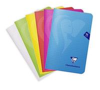 Clairefontaine 303602C - One Mimesys Stapled Notebook - Dimensions: 11x17 cm - 96 Small Squared Pages - 90 g White Paper - Polypro Cover - Random Colour