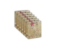 Clairefontaine 30603-3Cpack Pack of 6 Kraft-Shaped Gift Bags Medium Size 21.5 x 10.5 x 25.5 cm 210 g with Multi-Coloured Stars Motif Gift Packaging Ideal for: Books, Games or Small Gifts