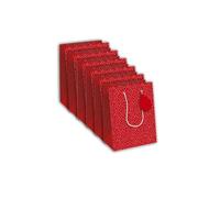 Clairefontaine 30633-3Cpack - A Set of 6 Excellia Gift Bags- Medium - 21,5x10,2x25,3cm - 210g - Hearts- Gift Wrapping, Ideal for Books, Games, Small Gifts