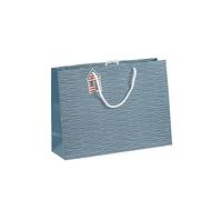 Clairefontaine 30642-6C - An Excellia Gift Bag - Shopping Size - 37.3x11.8x27.5 cm - 210g - Pattern: Blue And White Stripes - Gift Packaging, ideal for: Board Games, Puzzles