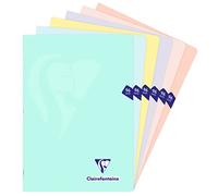 Clairefontaine 308162C A Mimesys PASTEL Stapled Notebook - A4 21x29.7 cm - 96 Small Squares Pages - White Paper 90 g - Opaque Polypro Cover - Random Colour