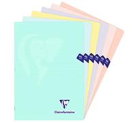 Clairefontaine 308166C - One Mimesys PASTEL Stapled Notebook - A4 21x29,7 cm - 96 Lined Pages - 90 g White Paper - Opaque Polypro Cover - Random Colour
