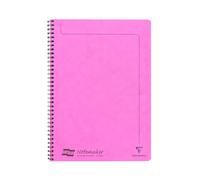 Clairefontaine - Ref 3084Z - Europa Notemaker Sidebound Notebook (120 Pages) - A4 Size, 90gsm Brushed Vellum Paper, Micro-Perforated Sheets, Lined Rulings - Pink