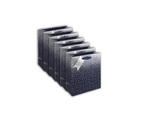 Clairefontaine 30861-3Cpack - A Set of 6 Excellia Gift Bags- Medium - 21,5x10,2x25,3cm - 210g - Design: Stars On Blue Background - Ideal for Book, Game, Gifts
