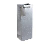 Clairefontaine 30864-4C - An Excellia Gift Bag - Format Bottle - Dimensions: 12.7x9x35.5 cm - 210g - Pattern: Silver Stars on a Silver Background - Packaging