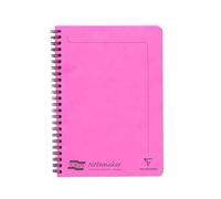 Clairefontaine - Ref 3087Z - Europa Notemaker Sidebound Notebook (120 Pages) - A5 Size, 90gsm Brushed Vellum Paper, Micro-Perforated Sheets, Lined Rulings - Pink