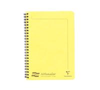 Clairefontaine - Ref 3096Z - Europa Notemaker Sidebound Notebook (120 Pages) - A5 Size, 90gsm Brushed Vellum Paper, Micro-Perforated Sheets, Lined Rulings - Lemon