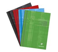 Clairefontaine 3139C Stapled Pupils Report Notebook - A4 21x29.7 cm - 72 Pages with Detachable Margins - Green Register Paper 110 g - Laminated Card Cover - Random Colour