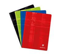 Clairefontaine 3166C - One Stapled Notebook - Dimensions: A4 21x29,7 cm - 96 Lined Pages - White Vellum Paper 90 g - Laminated Card Cover Random Colour