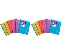Clairefontaine 321601C Koverbook Spiral Notebook - 9x14cm - 100 Small Square Pages - 90 g White Paper - Polypro Wraparound Cover - Random Colour (Pack of 2)