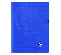Clairefontaine 322362C A Pack of 10 Mimesys Stapled Notebooks Marine Blue - 24x32 cm - 96 Small Squares Pages - White Paper 90 g - Polypro Cover
