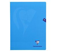Clairefontaine 323361C A Blue Mimesys Stapled Notebook - 24x32 cm - 96 Seyes Ruled Pages - White Paper 90 g - Polypro Cover