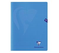 Clairefontaine 323362C A Blue Mimesys Stapled Notebook - 24x32 cm - 96 Small Squares Pages - White Paper 90 g - Polypro Cover