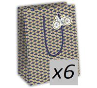 Clairefontaine 32439-3Cpack Pack of 6 Gift Bags Medium 21.5 x 10.5 x 25.5 cm 210 g Bicycle Gift Packaging Ideal for: Books, Games or Small Gifts