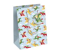Clairefontaine 32475-3C - An Excellia Gift Bag - Medium Size - 21.5x10.2x25.3cm - 210g - Pattern: Dragons- Gift packaging, Ideal for: Books, Games, Small gifts