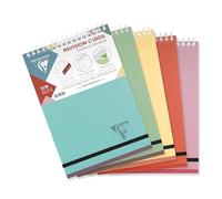 Clairefontaine 327025C LiniColour ESSENCE A Spiral Pad - A5 14,8x21 cm - 50 Small Squares Sheets - White Paper 240 g - Cover Polypro Transparent Random Colour