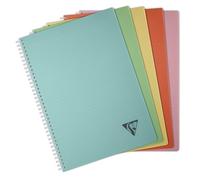 Clairefontaine 327115C Collection LiniColour ESSENCE A Spiral Notebook A4 21x29,7cm - 100 Seyes Pages - White Paper 90g - Clear Polypro Cover - Random Colour