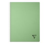 Clairefontaine 327121C LiniColour ESSENCE A Spiral Notebook A4 21x29,7 cm - 180 Small Squares Pages - White Paper 90 g - Transparent Polypro Cover - Sage Green