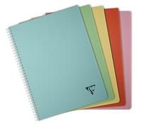 Clairefontaine 327126C LiniColour ESSENCE A Spiral Notebook A4 21x29,7 cm - 180 Small Squares Pages - White Paper 90g - Transparent Polypro Cover Random Colour