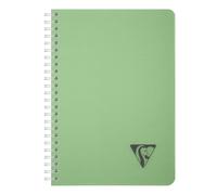 Clairefontaine 327501C Collection LiniColour ESSENCE A Spiral Notebook - A5 14,8x21 cm - 180 Small Squares Pages - White Paper 90 g - Transparent Polypro Cover - Sage Green