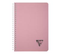 Clairefontaine 327504C LiniColour ESSENCE A Spiral Notebook A5 14,8x21cm - 180 Small Squares Pages - White Paper 90 g - Transparent Polypro Cover - Rose Petal
