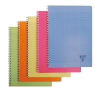 Clairefontaine 328116C Collection LiniColour Fresh Spiral Notebook A4 21x29,7cm - 180 Pages Seyes - White Paper 90g - Transparent Polypro Cover - Random Colour