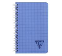 Clairefontaine 328535C Collection Linicolor FRESH Lot de 10 Carnets à Spirale - 11x17 cm - 100 Pages Petits Carreaux - Papier Blanc 90 g - Couverture Polypro Transparent - Couleurs Aléatoires