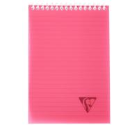 Clairefontaine - Ref 328646C - Linicolor Wire bound Notebook (80 Sheets) - A5 Size, 90gsm Brushed Vellum Paper, Polypro Cover, Lined Ruling - Assorted Colours (1 item)