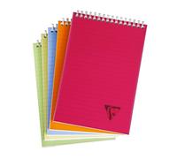 Clairefontaine 328646C Lot de 5 Blocs à Spirale en-Tête Linicolor - A5 14,8x21 cm - 160 Pages Détachables Lignées - Papier Blanc 90 g - Couverture Polypro Transparent - Couleurs Aléatoires