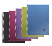 Clairefontaine 329115C Collection LiniColour Intensive A Spiral Notebook - A4 21x29,7 cm - 100 Seyes Ruled Pages - White Paper 90 g - Transparent Polypro Cover - Random Colour