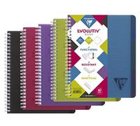 Clairefontaine 329156C LiniColour Intensive Evolutiv'Book A Perforated Spiral Notebook - A4+ 22,5x29,7cm 240 Detachable Pages Ruled Framed with Margin Paper 90g Cover Polypro Random Colour