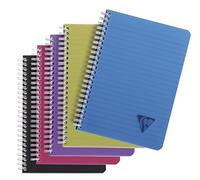 Clairefontaine 329546C Collection LiniColour Intensive Spiral Notebook A5 14,8x21 180 Lined Pages - White Paper 90g - Transparent Polypro Cover - Random Colour