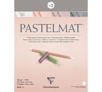 Clairefontaine - Ref 96007C - Pastelmat Pastel Card Pad No.2 (12 Sheets) - 360gsm Card - 24 x 30cm - Assorted Colours - Specially Formulated For Use With Pastels