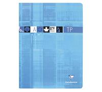 Clairefontaine 3378C Set of 10 Stapled Exercise Books - 24x32 cm - 64 Pages Small Square 90 g and Plain 125 g - Laminated Card Cover - Random Colours