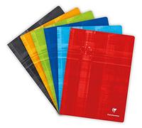 Clairefontaine 3382C - One Stapled Notebook - Dimensions: 24x32 cm - 144 Small Squares Pages - White Vellum Paper 90 g - Laminated Card Cover Random Colour