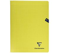 Clairefontaine 343361C A Yellow Mimesys Stapled Notebook - 24x32 cm - 96 Seyes Ruled Pages - White Paper 90 g - Polypro Cover