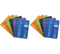 Clairefontaine 3549C Stapled Vocabulary Directory - A5 14.8x21cm - 96 Lined Pages w/Red Centre Margin - 90g White Paper - Laminated Card Cover - Random Colour (Pack of 2)