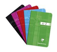 Clairefontaine 3599C Address Book/Vocabulary Book 9 x 14 cm 48 Sheets Squared 90 g Assorted Colours Pack of 1