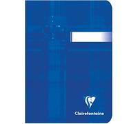 Clairefontaine 3646C - One Stapled Notebook - Dimensions: 10.5x14.8 cm - 96 Lined Pages - 90 g White Vellum Paper - Random Colour - Laminated Card Cover